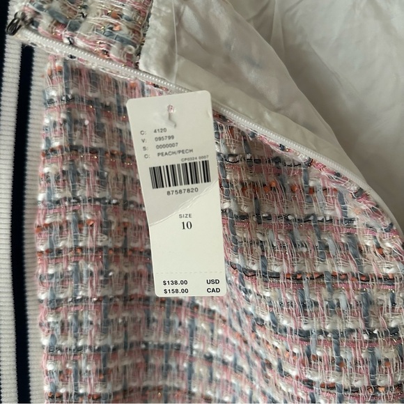 Anthropologie Maeve Tweed Midi Skirt Pink Size 10 NWT Classic - Picture 9 of 10